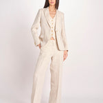 giacca in lino ad un bottone NALUT 2615041072600 023 ECRU weekend maxmara 
