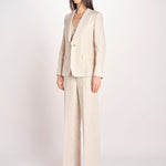 giacca in lino ad un bottone NALUT 2615041072600 023 ECRU weekend maxmara 