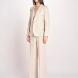 giacca in lino ad un bottone NALUT 2615041072600 023 ECRU weekend maxmara 