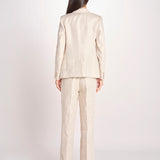 giacca in lino ad un bottone NALUT 2615041072600 023 ECRU weekend maxmara 