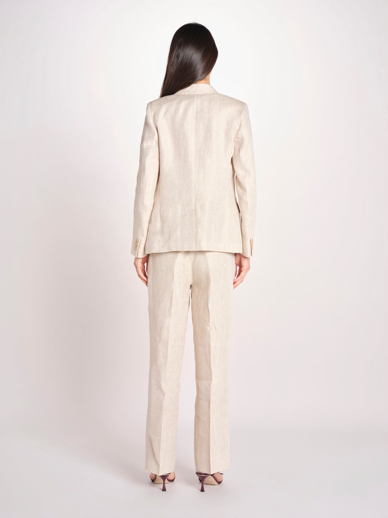 giacca in lino ad un bottone NALUT 2615041072600 023 ECRU weekend maxmara 