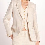 giacca in lino ad un bottone NALUT 2615041072600 023 ECRU weekend maxmara 