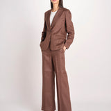 giacca in lino ad un bottone NALUT 2615041072600 037 CIOCCOLATO weekend maxmara 