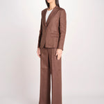 giacca in lino ad un bottone NALUT 2615041072600 037 CIOCCOLATO weekend maxmara 