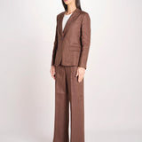 giacca in lino ad un bottone NALUT 2615041072600 037 CIOCCOLATO weekend maxmara 
