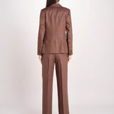 giacca in lino ad un bottone NALUT 2615041072600 037 CIOCCOLATO weekend maxmara 
