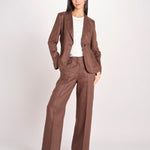 giacca in lino ad un bottone NALUT 2615041072600 037 CIOCCOLATO weekend maxmara 