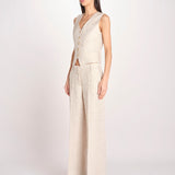 gilet in lino PACE 2615151012600 023 ECRU weekend maxmara 