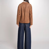 giacca crop  in pelle scamosciata PALCHI 2615441021600 001 weekend maxmara 