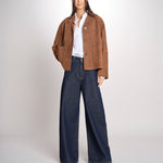 giacca crop  in pelle scamosciata PALCHI 2615441021600 001 weekend maxmara 