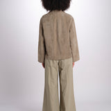 giacca crop in pelle scamosciata PALCHI 2615441021670 002 weekend maxmara 