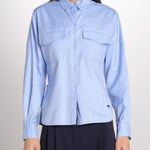 camicia dalla linea sfiancata con pince PESI 2615111041600 002 AZZURRO weekend maxmara 