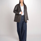 blazer monopetto dal volume oversize PILA 2615441041600 001 MARRONE weekend maxmara 