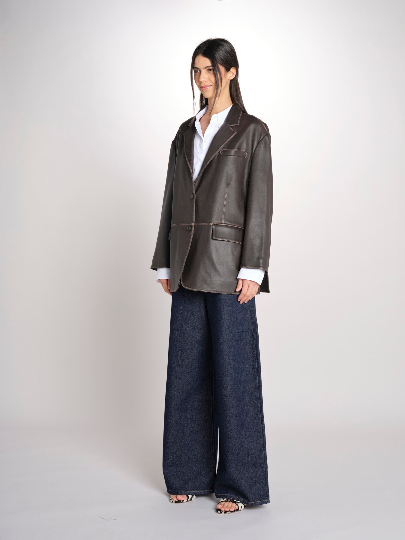 blazer monopetto dal volume oversize PILA 2615441041600 001 MARRONE weekend maxmara 