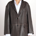 blazer monopetto dal volume oversize PILA 2615441041600 001 MARRONE weekend maxmara 