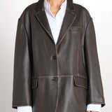 blazer monopetto dal volume oversize PILA 2615441041600 001 MARRONE weekend maxmara 