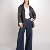 blazer monopetto dal volume oversize PILA 2615441041600 001 MARRONE weekend maxmara 