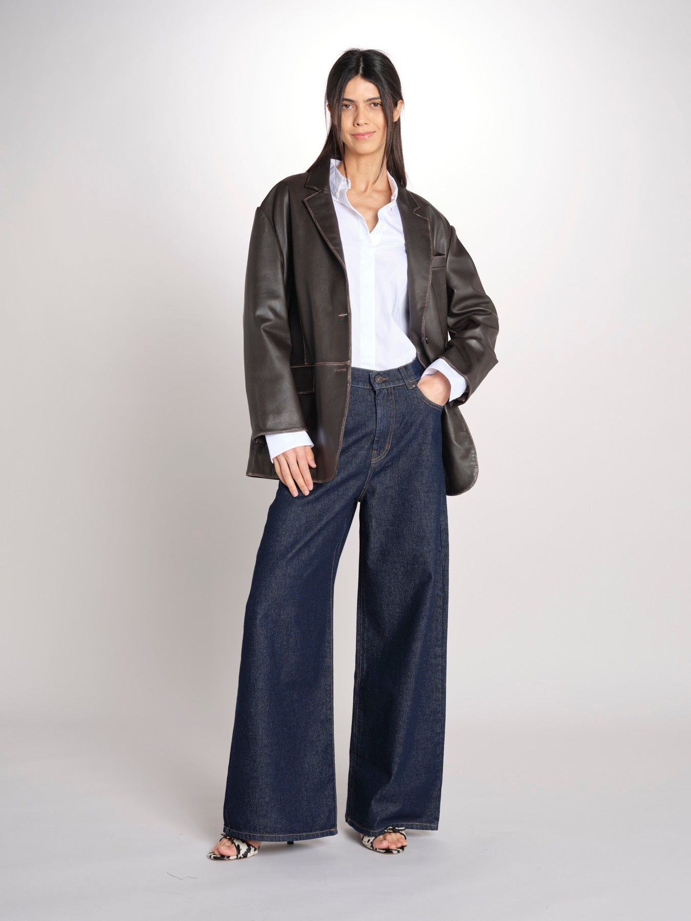 blazer monopetto dal volume oversize PILA 2615441041600 001 MARRONE weekend maxmara 