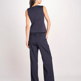 Gilet scollo a V in jersey double di cotone POGGIO 2615911021600 002 BLU weekend maxmara 
