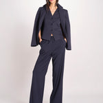 Gilet scollo a V in jersey double di cotone POGGIO 2615911021600 002 BLU weekend maxmara 