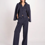 Gilet scollo a V in jersey double di cotone POGGIO 2615911021600 002 BLU weekend maxmara 