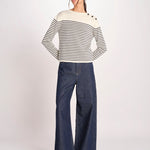 maglia girocollo, chiusa con bottoni sulla spalla QUADRO 2615361151600 011 BLU weekend maxmara 