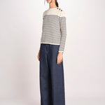 maglia girocollo, chiusa con bottoni sulla spalla QUADRO 2615361151600 011 BLU weekend maxmara 