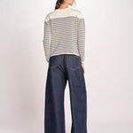 maglia girocollo, chiusa con bottoni sulla spalla QUADRO 2615361151600 011 BLU weekend maxmara 