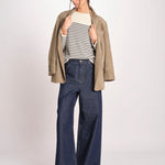 maglia girocollo, chiusa con bottoni sulla spalla QUADRO 2615361151600 011 BLU weekend maxmara 