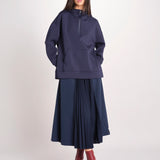 felpa lunga con cappuccio e collo a cratere regolabile RADURA 2615921011600 002 BLU weekend maxmara 
