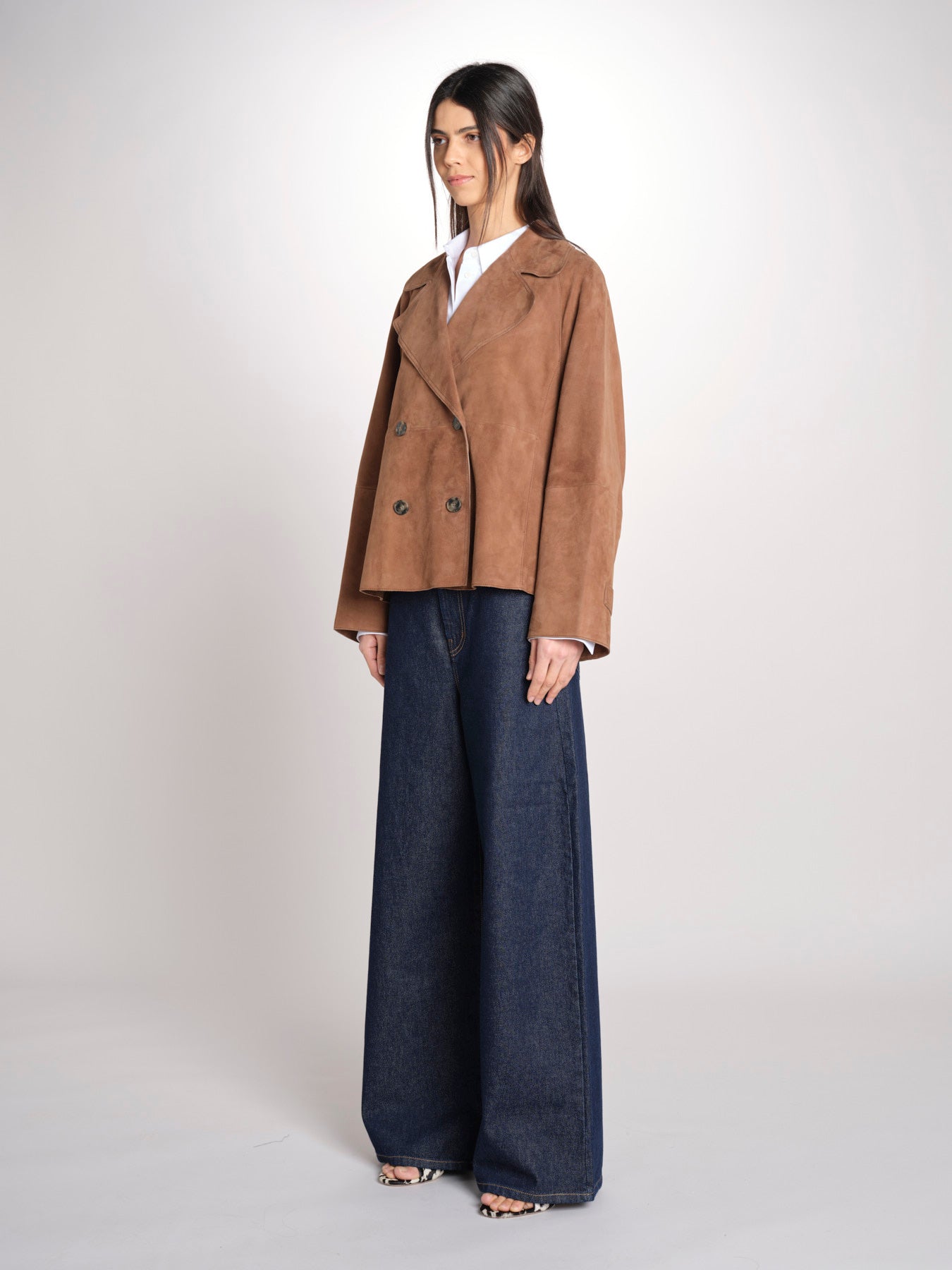 caban doppiopetto foderata in pelle scamosciata SOSPIRO 2615441011600 001 weekend maxmara 