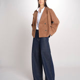 caban doppiopetto foderata in pelle scamosciata SOSPIRO 2615441011600 001 weekend maxmara 