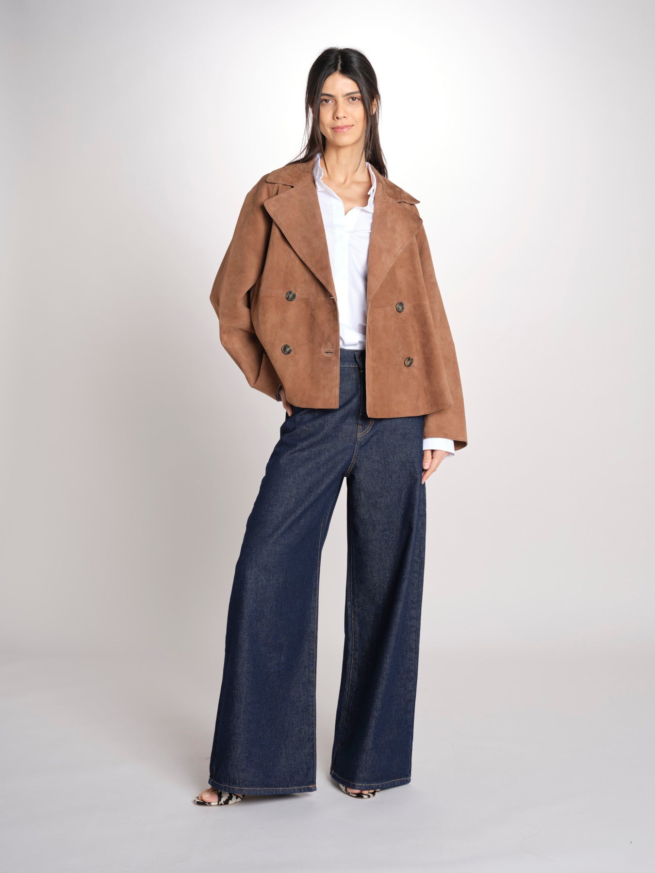 caban doppiopetto foderata in pelle scamosciata SOSPIRO 2615441011600 001 weekend maxmara 