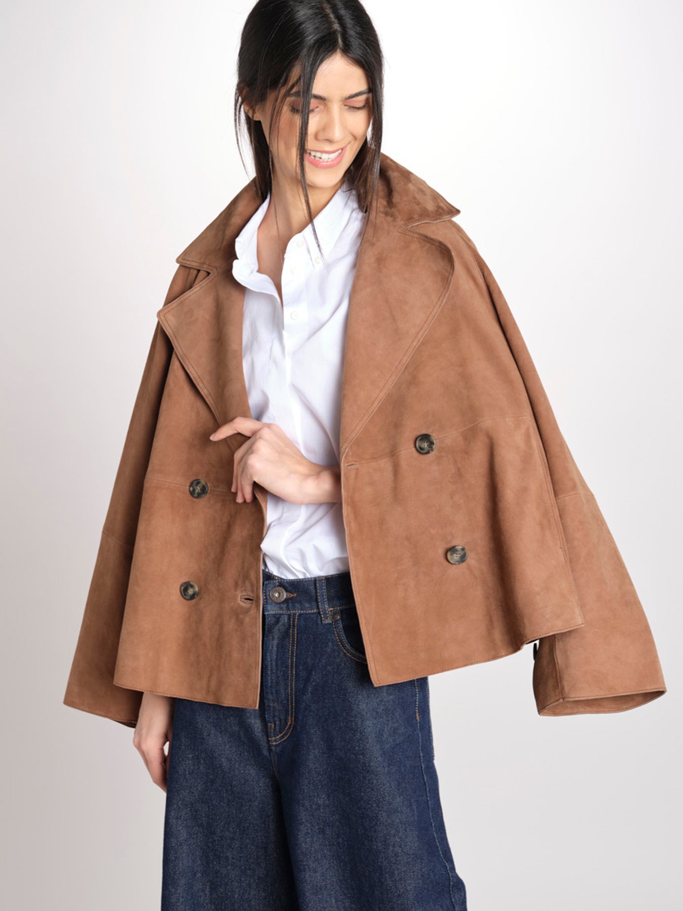 caban doppiopetto foderata in pelle scamosciata SOSPIRO 2615441011600 001 weekend maxmara 