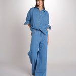 jeans 5 tasche dalla silhouette wide leg VEGA 2615181041600 002 BLU weekend maxmara 