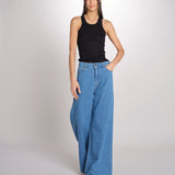 jeans 5 tasche dalla silhouette wide leg VEGA 2615181041600 002 BLU weekend maxmara 