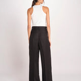 pantalone con due pinces in lino VELIERO 2615131092600 003 NERO weekend maxmara 