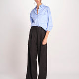 pantalone con due pinces in lino VELIERO 2615131092600 003 NERO weekend maxmara 
