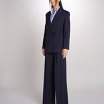 Blazer doppiopetto strutturato dalla linea allungata VELOCE 2615041081600 001 BLU weekend maxmara 