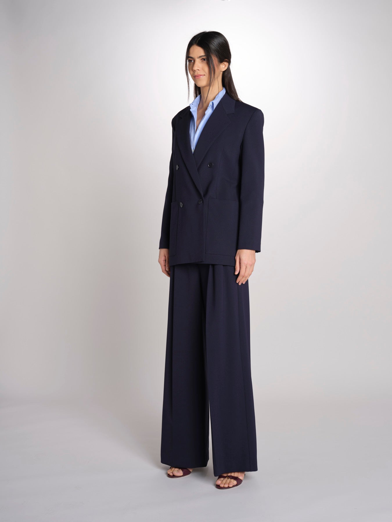 Blazer doppiopetto strutturato dalla linea allungata VELOCE 2615041081600 001 BLU weekend maxmara 