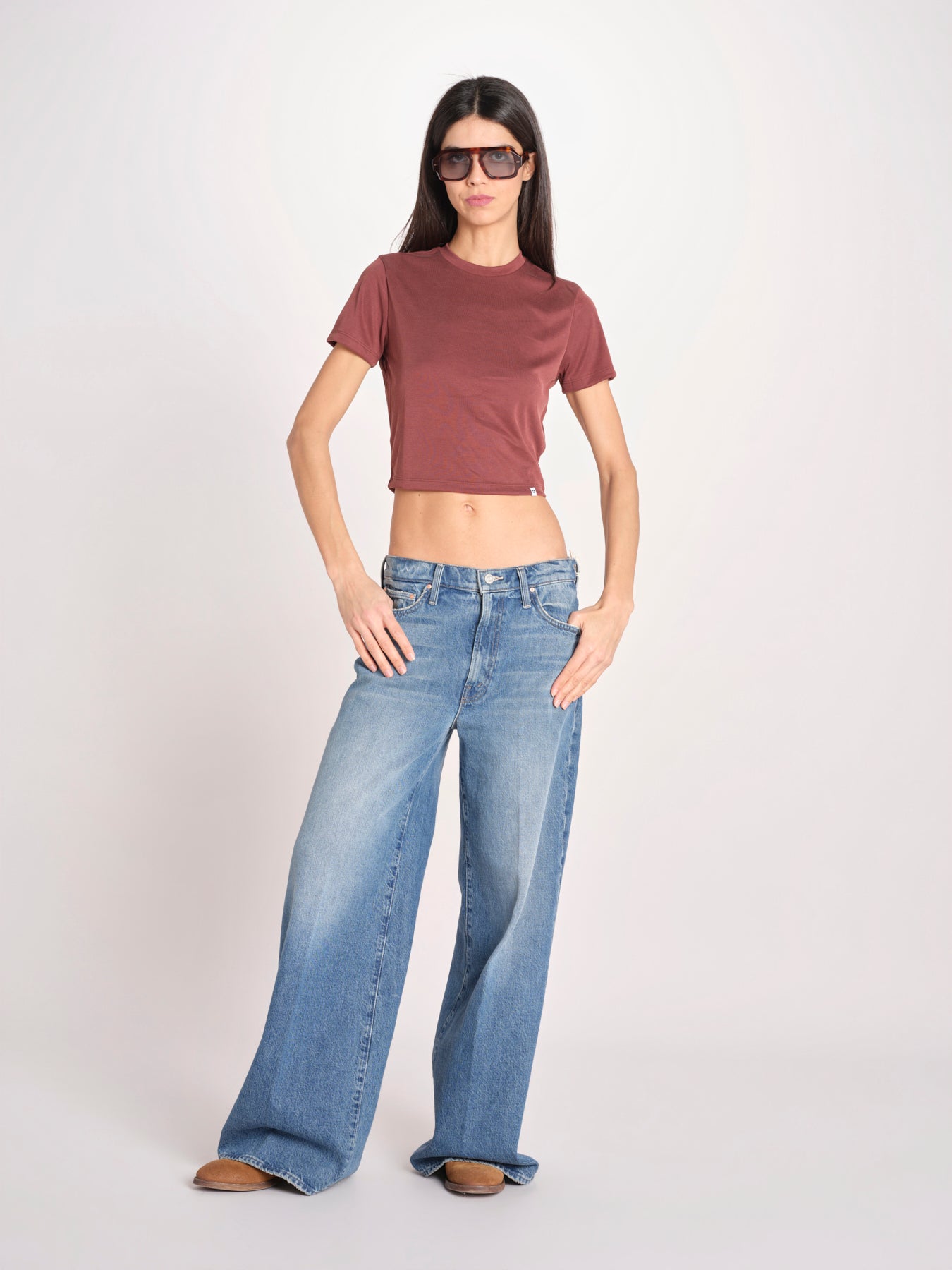 t-shirt a costine PARGA 026TS614RM VINO woc 