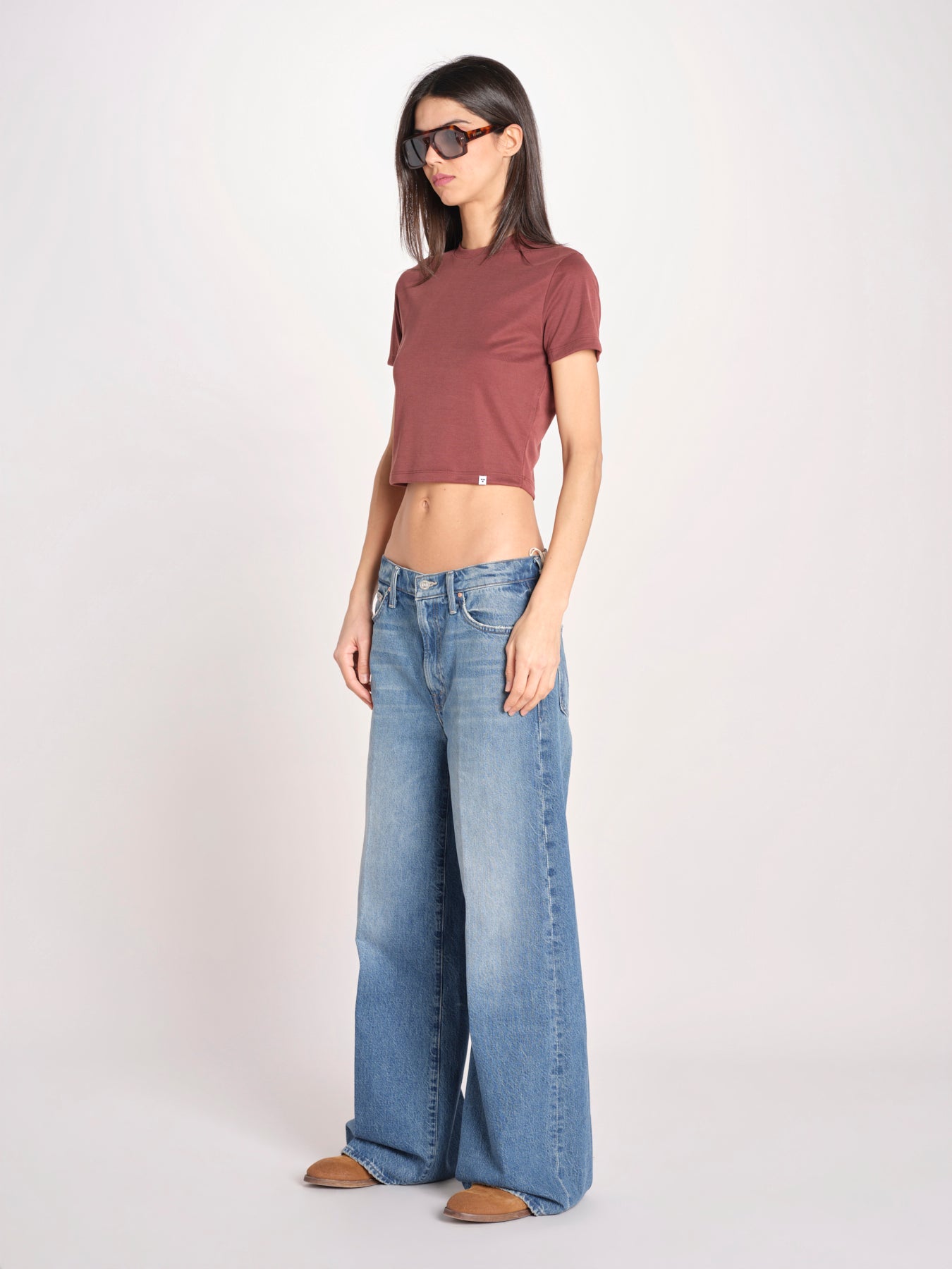 t-shirt a costine PARGA 026TS614RM VINO woc 
