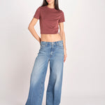 t-shirt a costine PARGA 026TS614RM VINO woc 