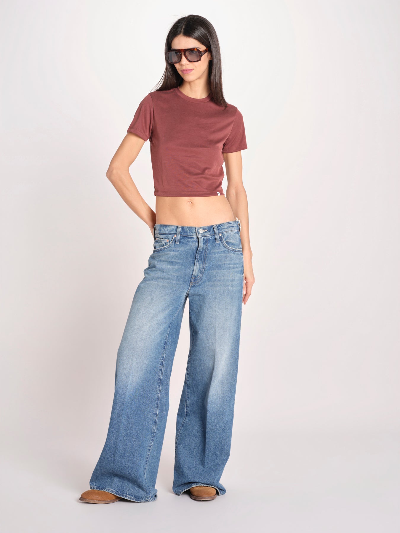 t-shirt a costine PARGA 026TS614RM VINO woc 