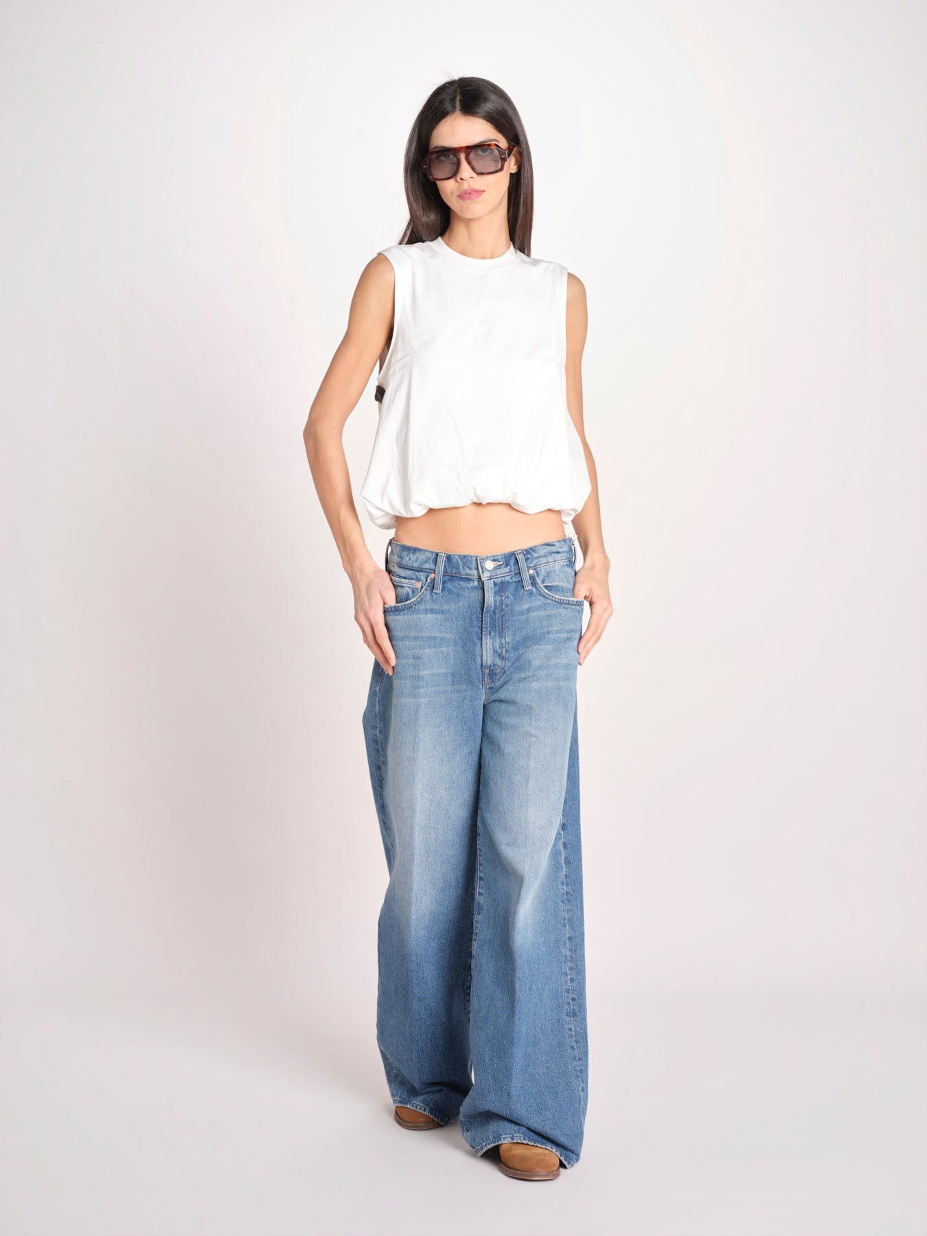 t-shirt s/m con elastico fondo VILLENA 026TS567JE LATTE woc 