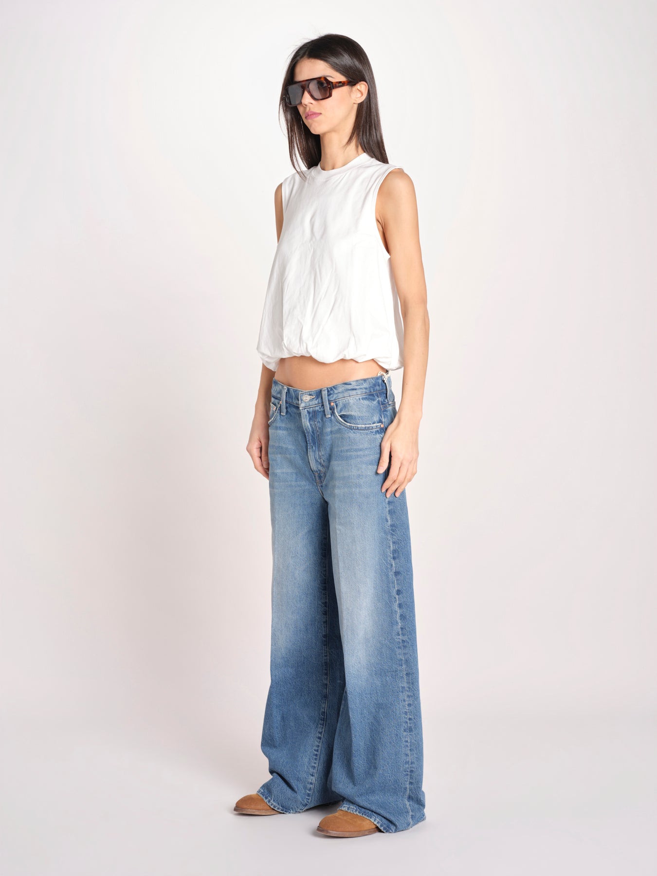 t-shirt s/m con elastico fondo VILLENA 026TS567JE LATTE woc 