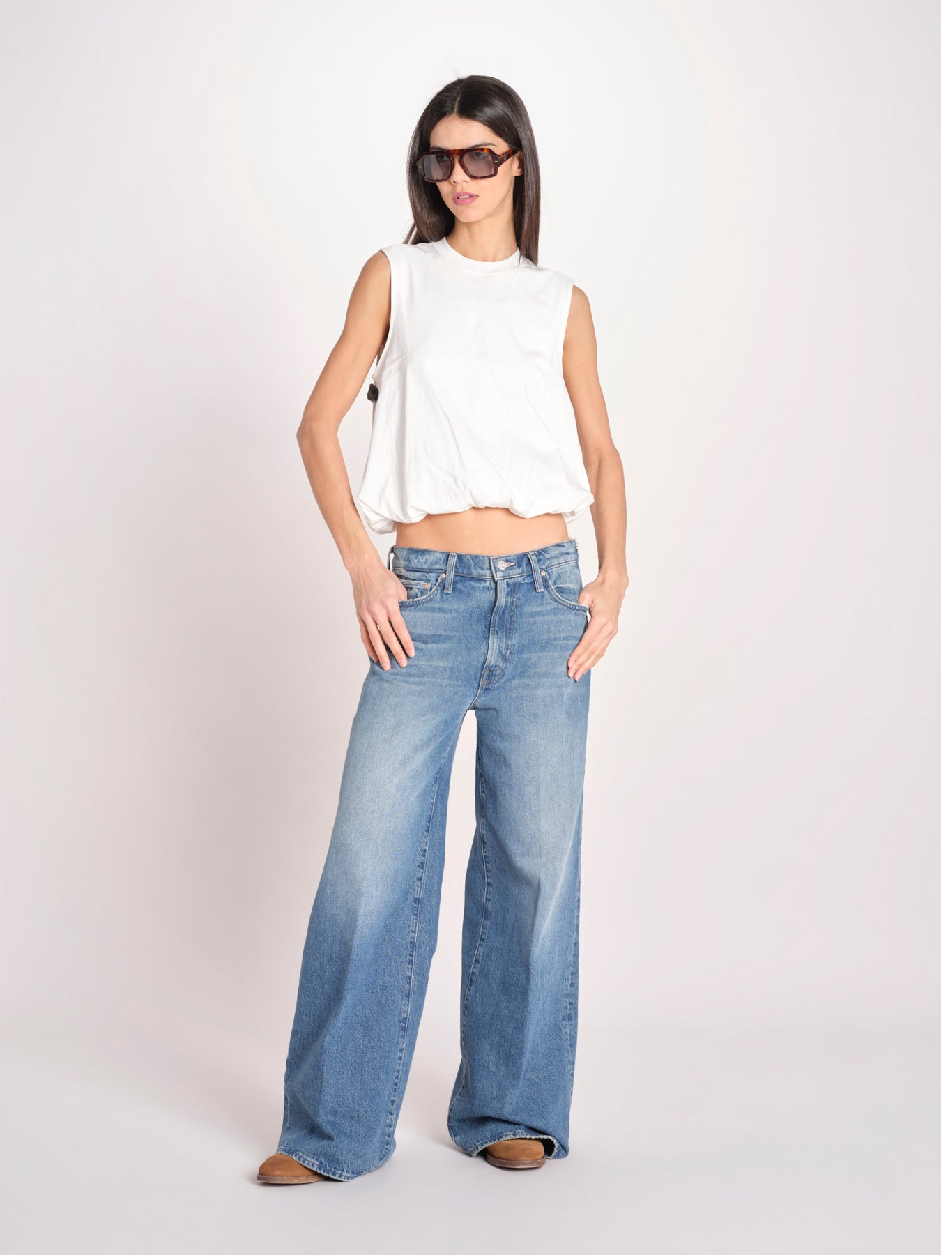 t-shirt s/m con elastico fondo VILLENA 026TS567JE LATTE woc 