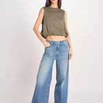 t-shirt s/m con elastico fondo VILLENA 026TS567JE MILITARE woc 