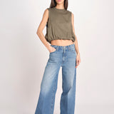 t-shirt s/m con elastico fondo VILLENA 026TS567JE MILITARE woc 
