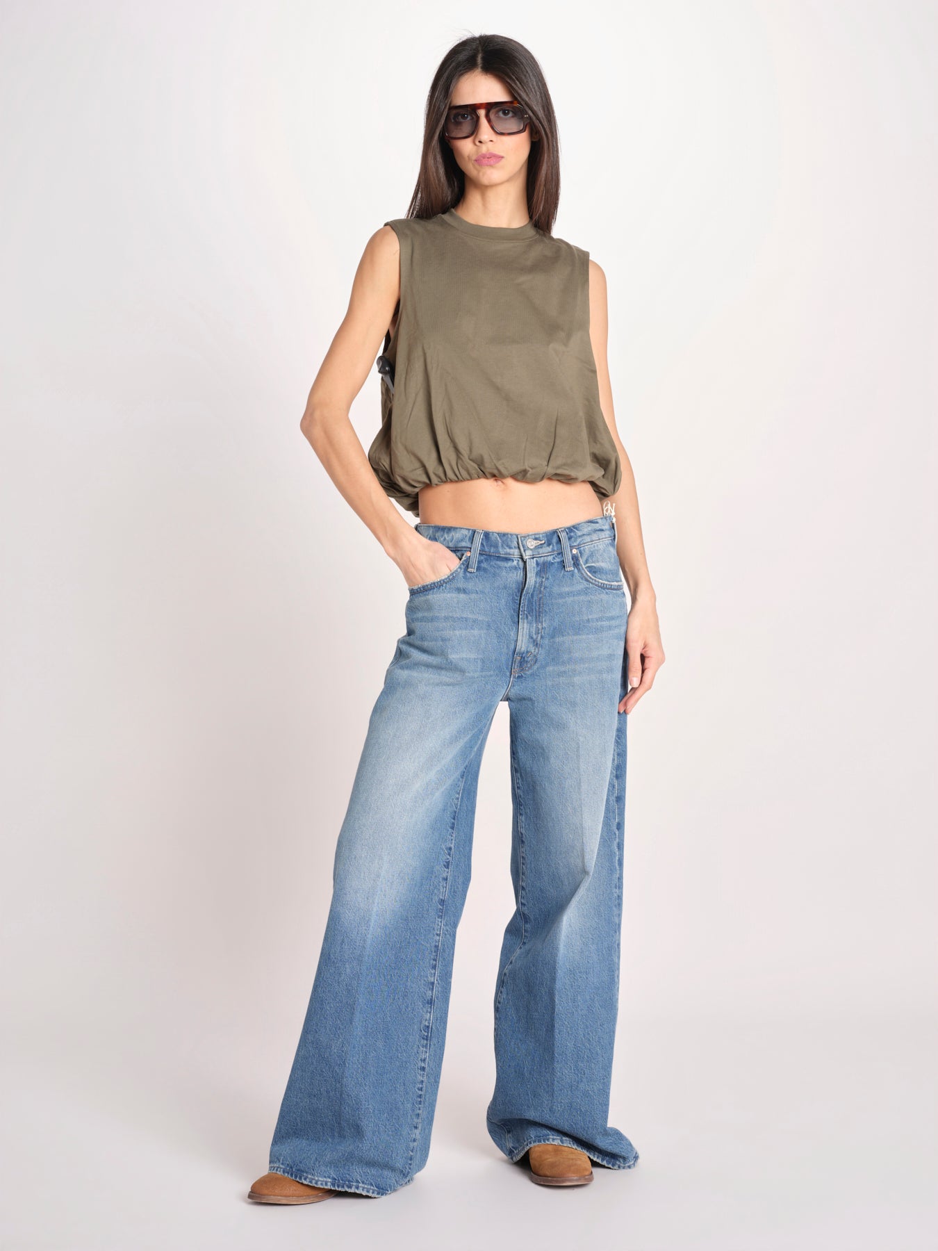 t-shirt s/m con elastico fondo VILLENA 026TS567JE MILITARE woc 